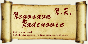 Negosava Radenović vizit kartica